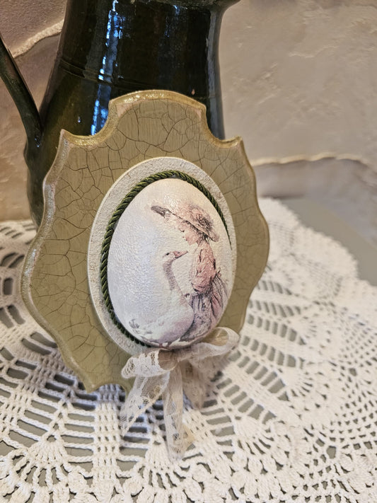 Húsvéti dekoráció – Kislány és lúd