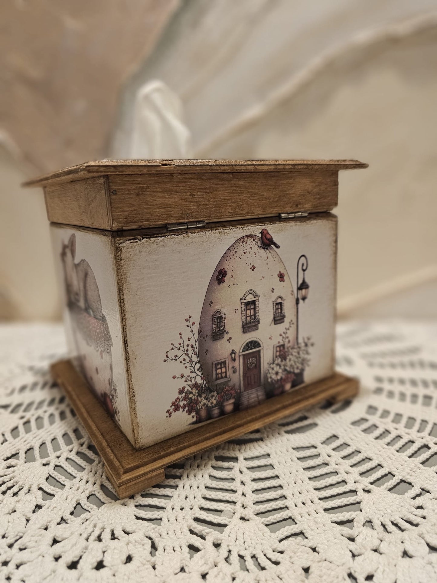 Húsvéti vintage zsebkendőtartó II