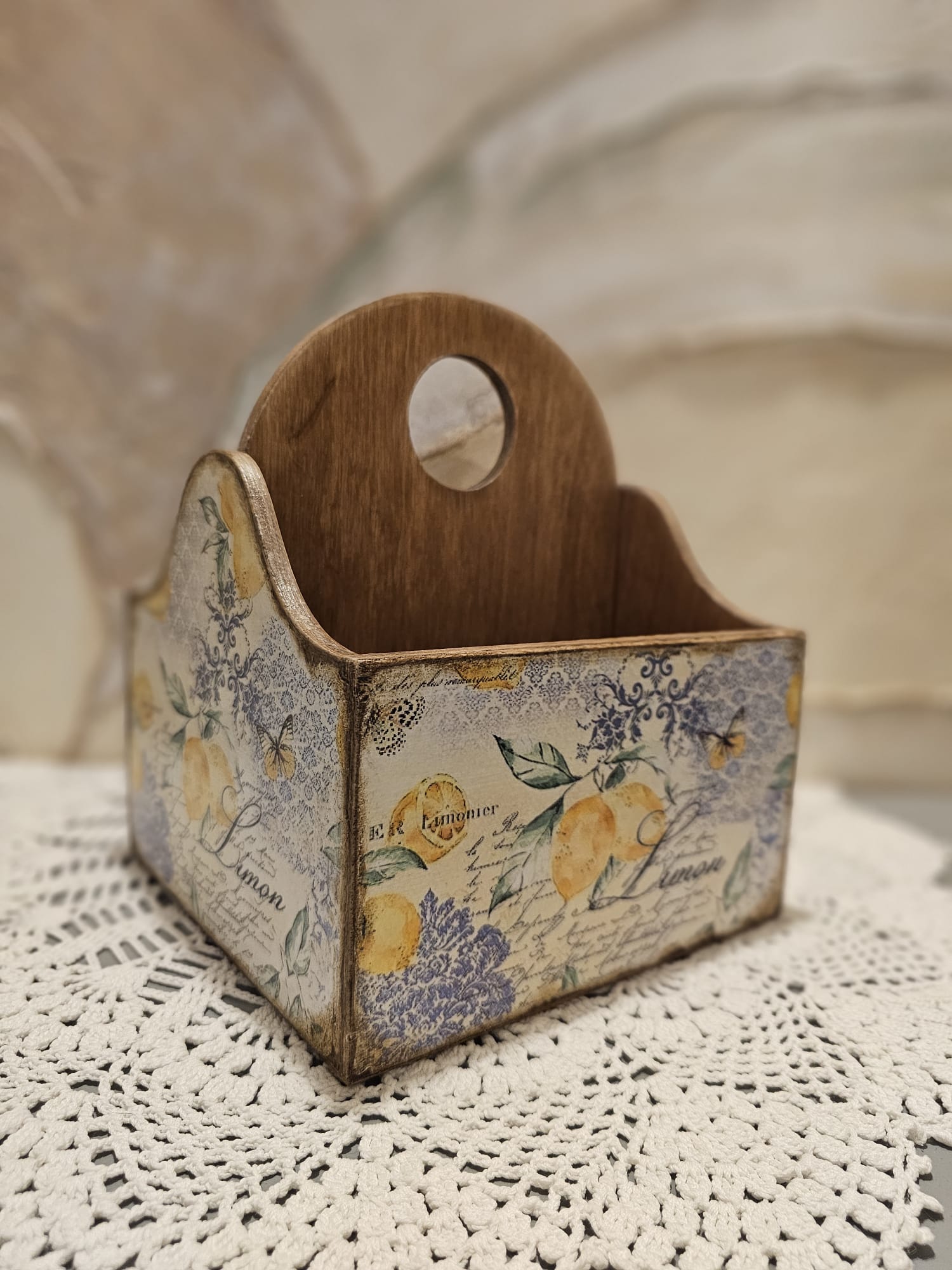 Konyhai fa tároló Provence stílusú 